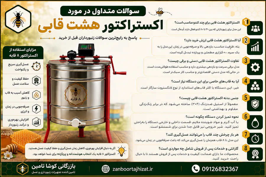 قیمت اکستراکتور هشت قابی